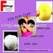 dyed color or natural color real fox fur cuff for jacket